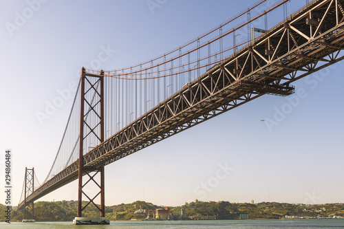panoramic of the 25 de Abril bridge in Lisbon