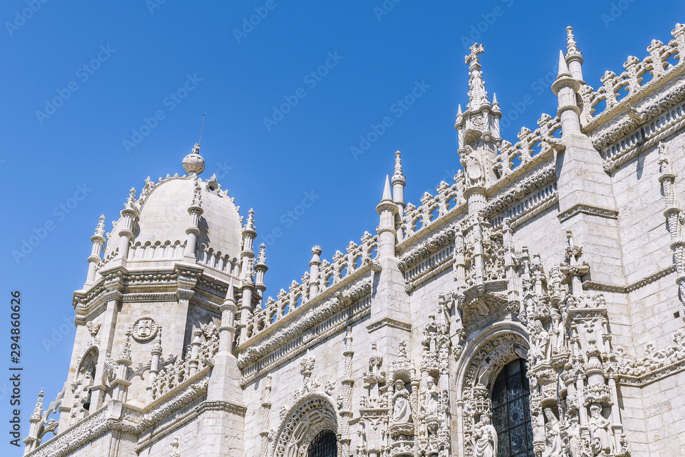 detail of the Jeronimos Monastery in Lisbon detail of the Jeronimos Monastery in Lisbon