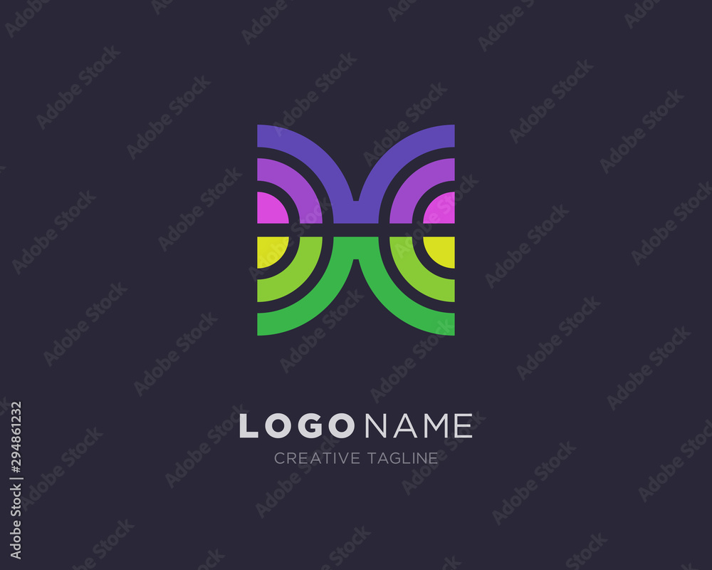 Obraz premium Abstract Letter MW Logo. Letter MW logo template.