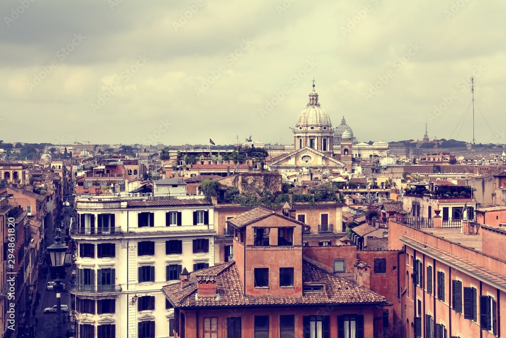 Rome, Italy. Vintage filtered colors.
