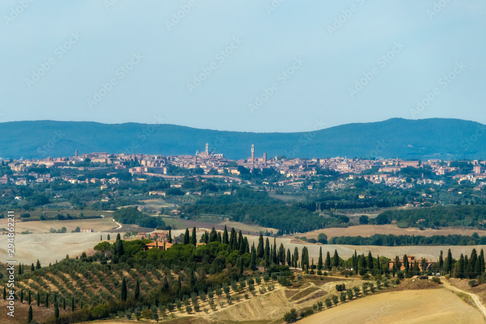 Panorama of city of Siena. Tuscany region in Italy.