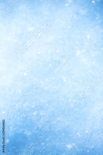 Winter christmas background. Snowflakes in the soft white snow. Winter background.