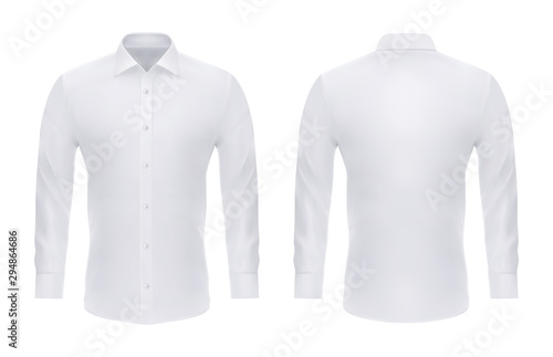 Formal realistic shirt with buttons for man