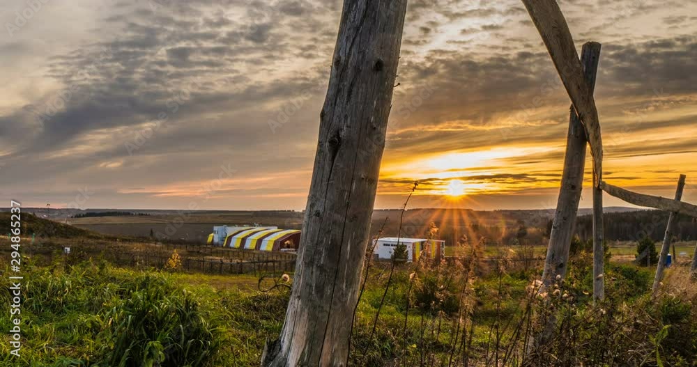 Time lapse of a beautiful autumn sunset, autumn landscape. Hyperlapse Time lapse of a beautiful autumn sunset, autumn landscape. Hyperlapse