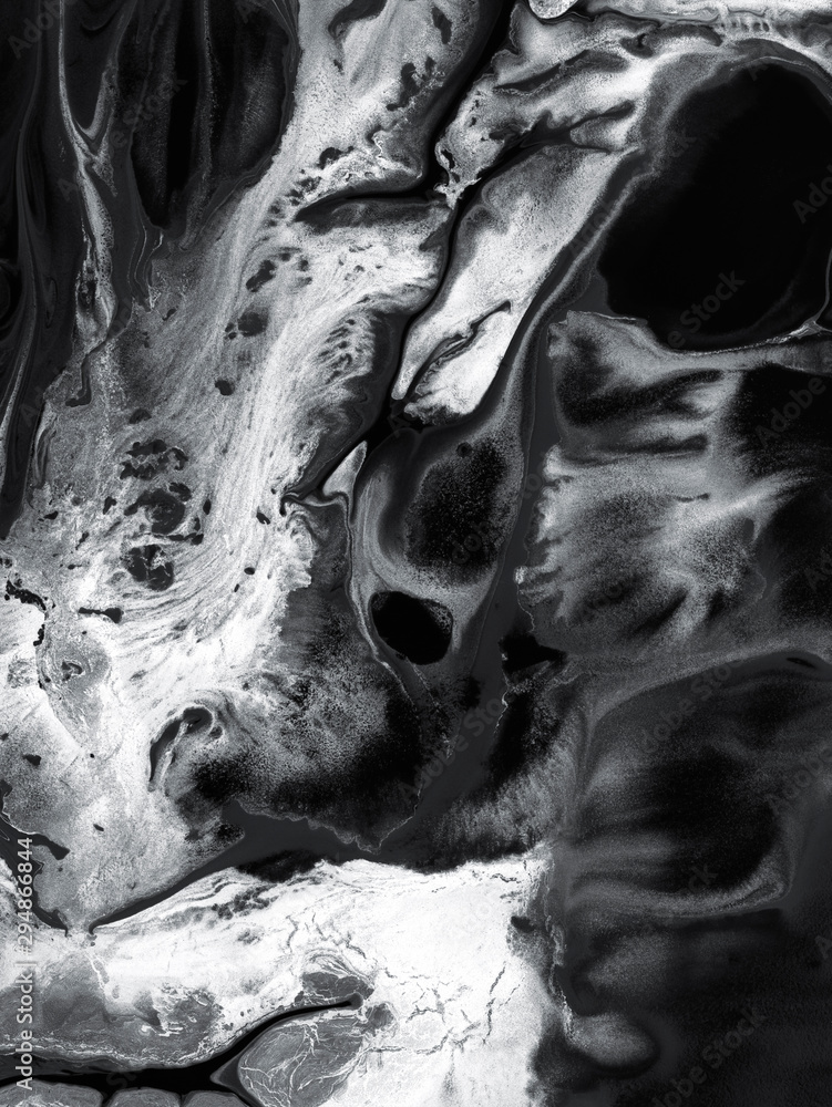 Black and white creative abstract hand painted background, marble texture, abstract ocean Black and white creative abstract hand painted background, marble texture, abstract ocean