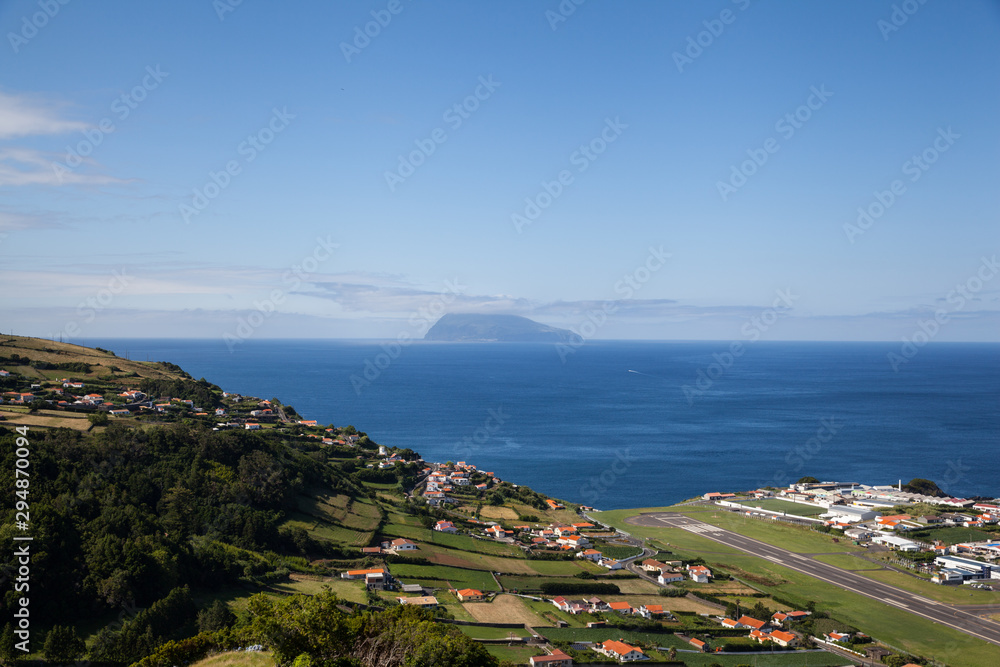 View of Corvo island from Flores, Azores