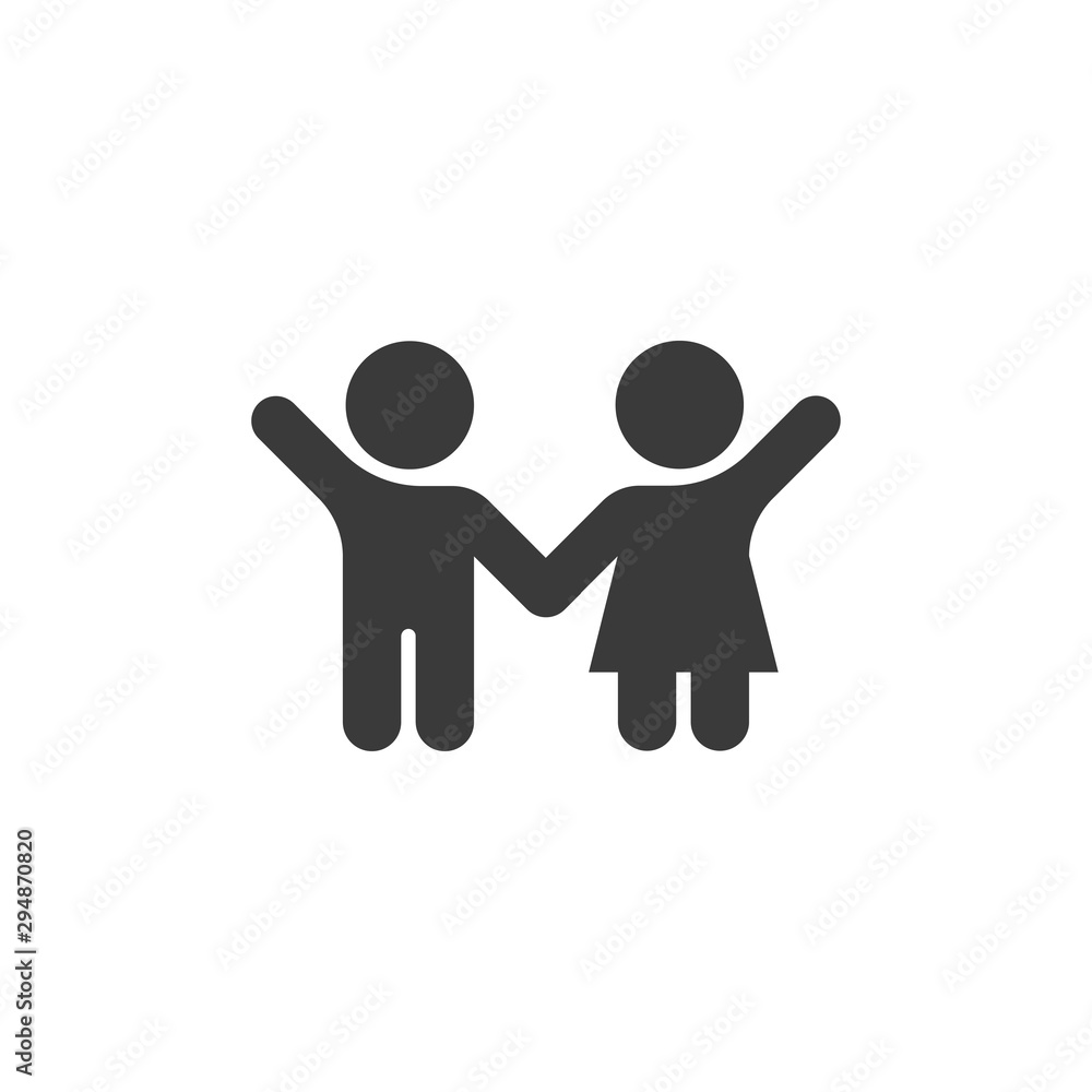 child couple icon vector child couple icon vector