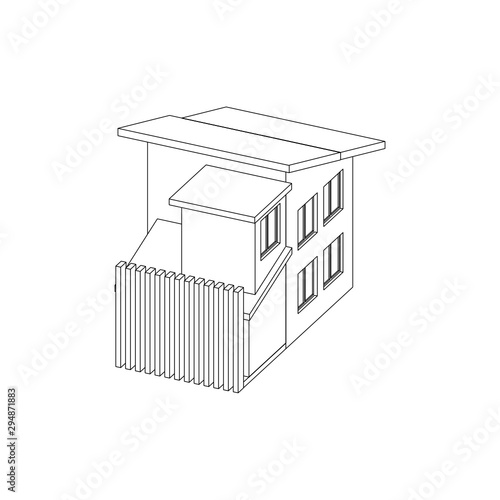 Asimetric Modern Architectural isolated house