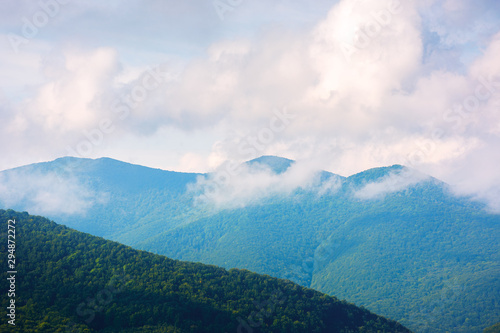 beautiful cloudscape over the mountains. lovely nature background