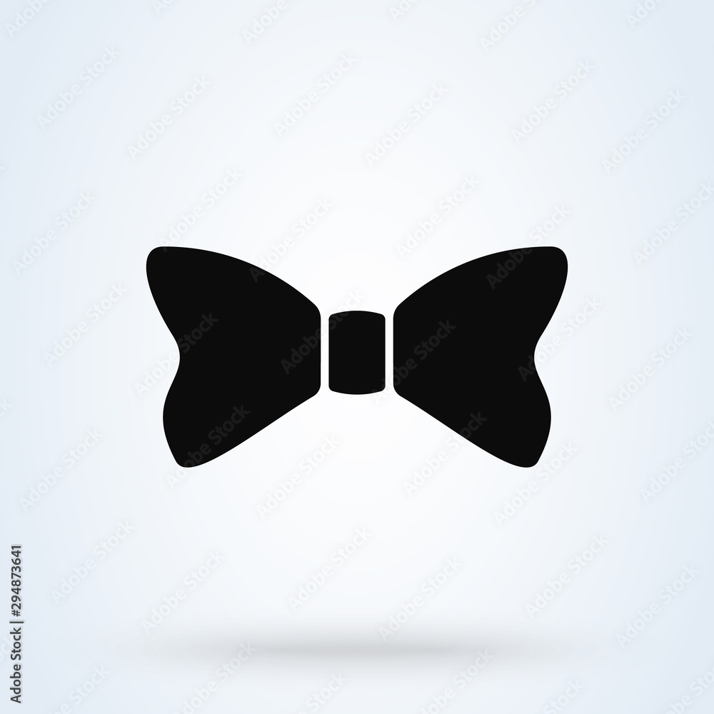 Ribbon Bow Simple modern icon design illustration. Ribbon Bow Simple modern icon design illustration.