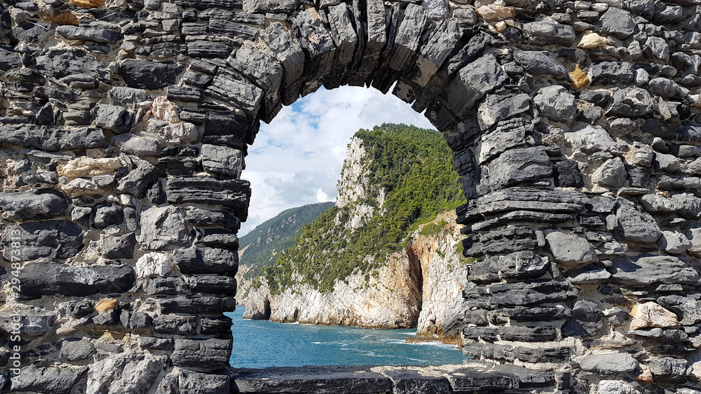 View of the landscape in Portovenere, Italy