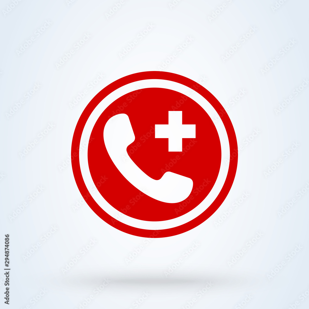 call phone emergency, Simple modern icon design illustration. call phone emergency, Simple modern icon design illustration.