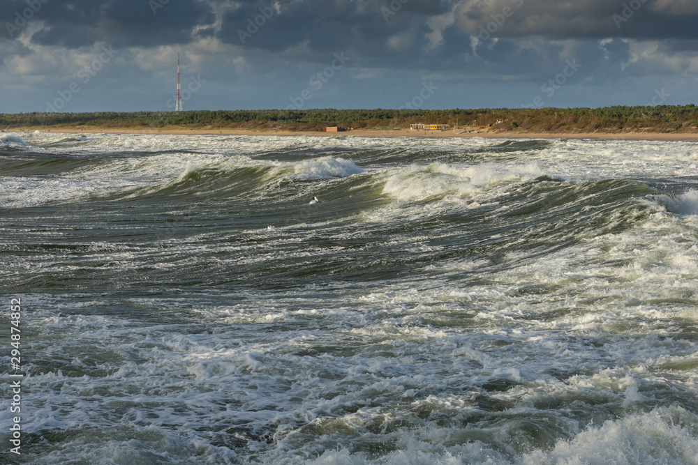 Crushing waves (Klaipeda, Lithuania)