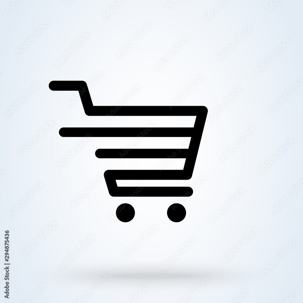shopping cart fast. Simple modern icon design illustration. shopping cart fast. Simple modern icon design illustration.