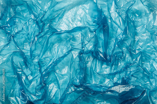 Background, Blue plastic bag closeup photo