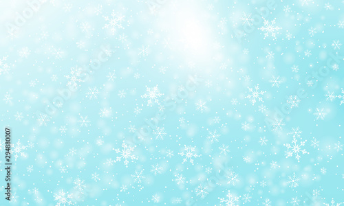 Falling snow background. Vector illustration