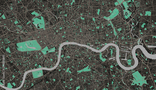 Detailed Map of London, UK