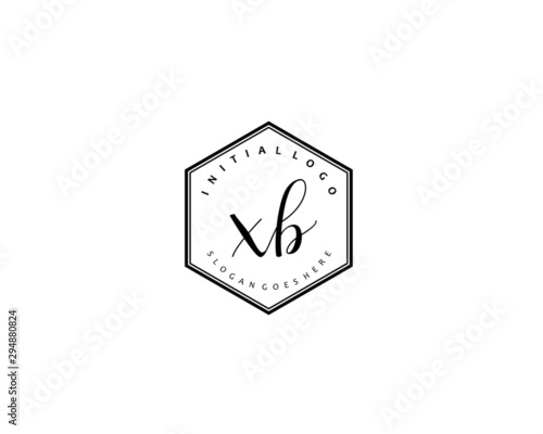 XB Initial handwriting logo vector 