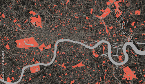 Detailed Map of London, UK