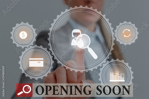 Принти на полотні Handwriting text writing Opening Soon