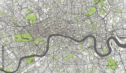 Detailed Map of London, UK