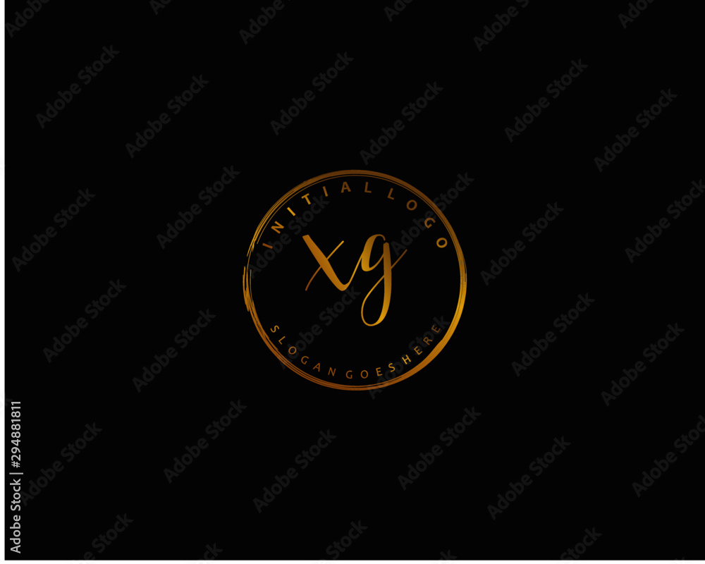 XG Initial handwriting logo vector XG Initial handwriting logo vector