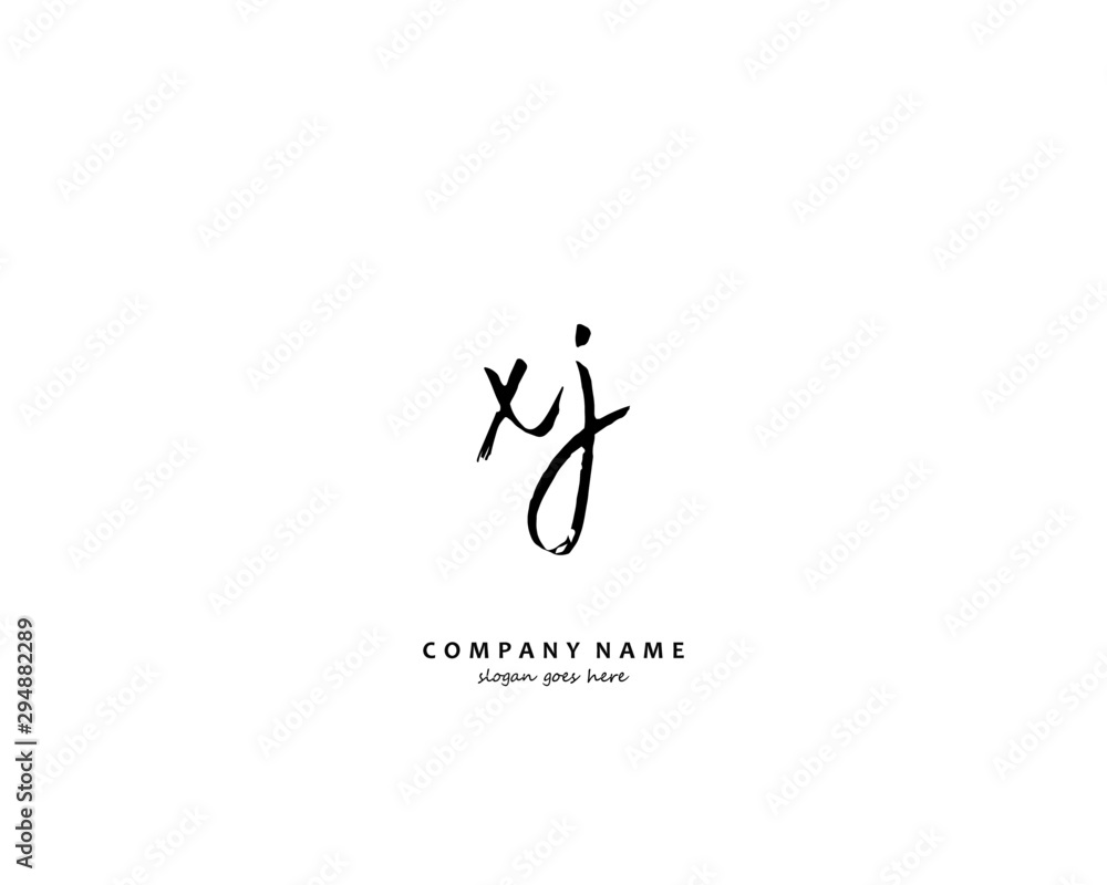 XJ Initial handwriting logo vector XJ Initial handwriting logo vector