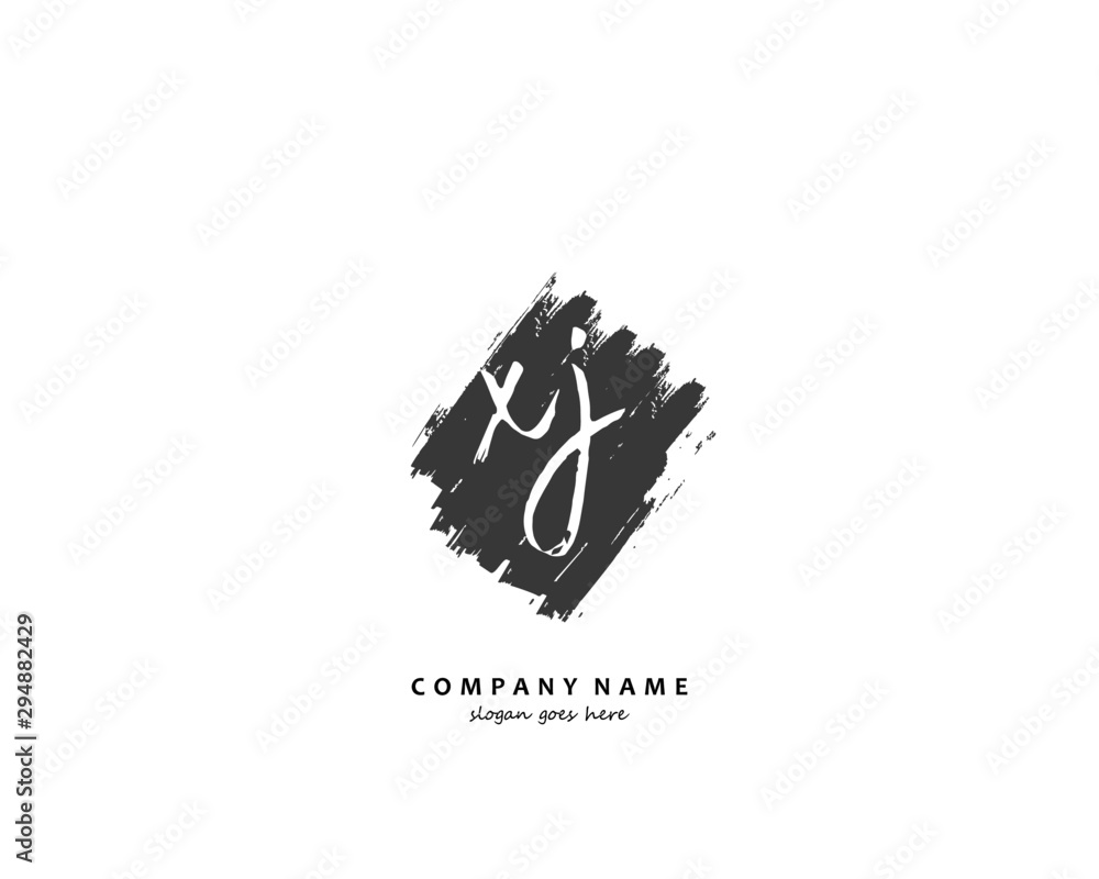 Fototapeta premium XJ Initial handwriting logo vector 