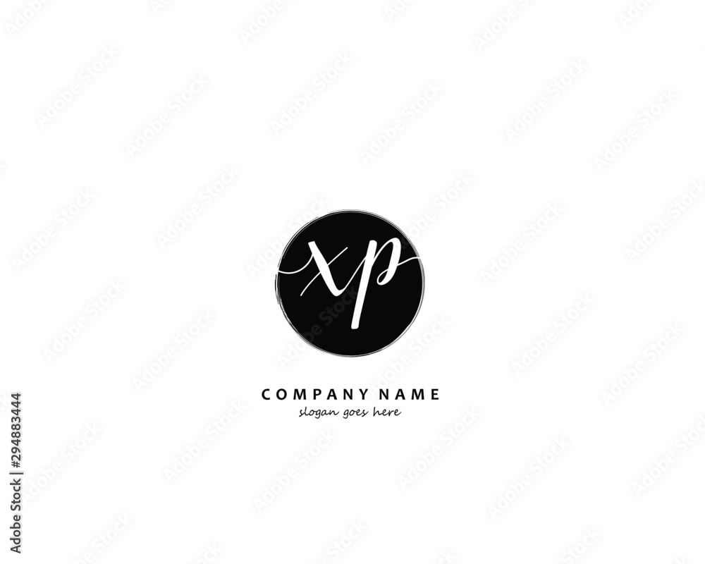 XP Initial handwriting logo vector XP Initial handwriting logo vector