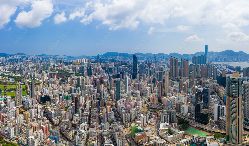  Top view of Hong Kong city