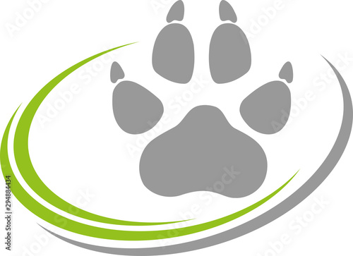 Hunde Pfote, Wolf Pfote, Logo, Button
