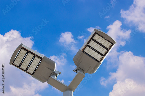 Led lamps post  for exterior applications such as parking lots, outdoor spaces or others.