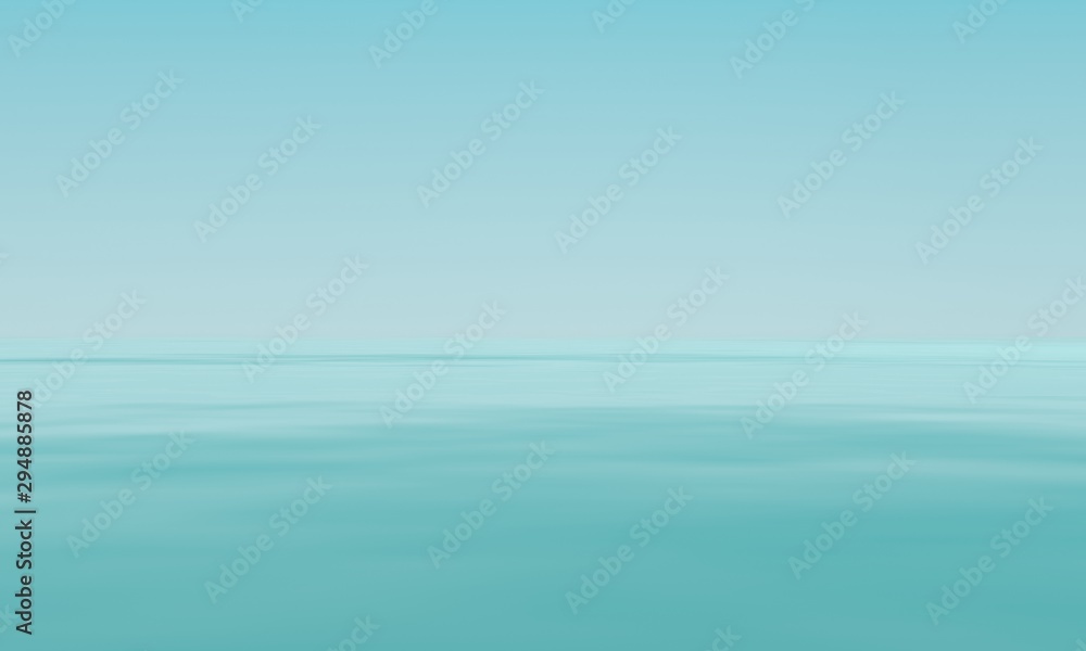 Obraz premium Landscape with ocean. 3d rendering