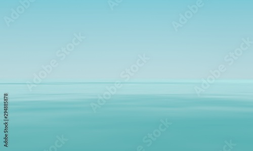 Landscape with ocean. 3d rendering
