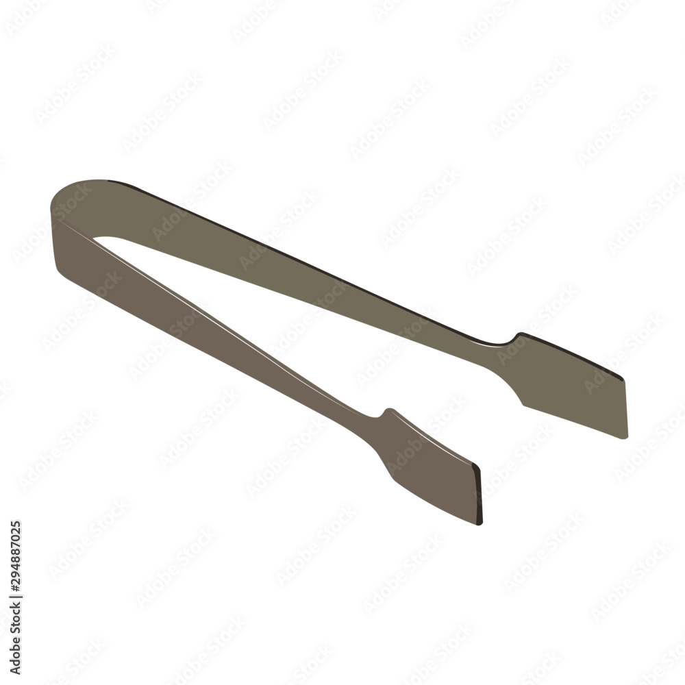 Sugar tongs realistic vector illustration Sugar tongs realistic vector illustration