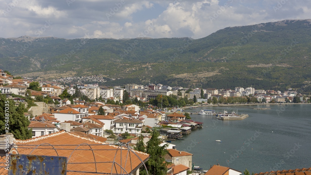 Ohrid Village and Ohrid Lake in Northern Macedonia