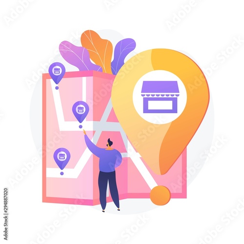 Small business expansion. Franchise development, assets management, globalization idea. Market leadership. Successful restaurant branch opening. Vector isolated concept metaphor illustration