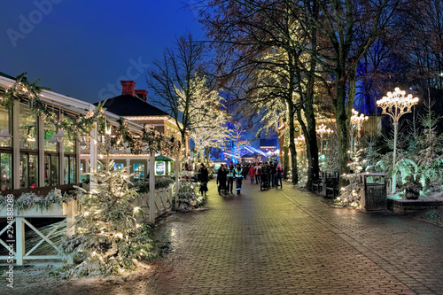 Liseberg amusement park with Christmas decoration in Gothenburg, Sweden © Mikhail Markovskiy