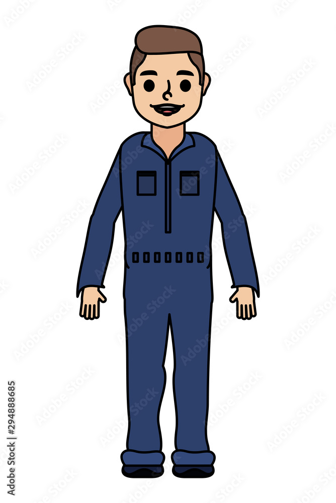 young mechanic worker avatar character young mechanic worker avatar character