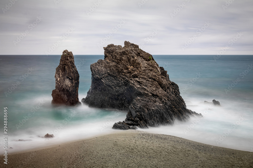 Beautiful Scoglio di Monterosso rock in Cinque Terre, Italy