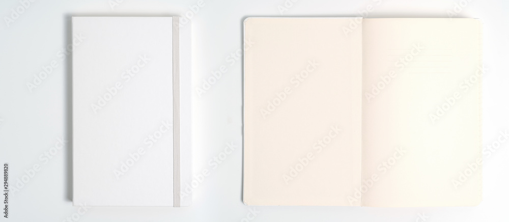 white notebook on white background with clipping path white notebook on white background with clipping path