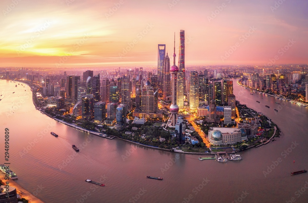 Fototapeta premium Shanghai's Lujiazui's Morning