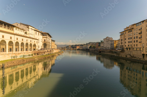 Fototapeta Naklejka Na Ścianę i Meble -  View from the bridge of Ponte Vecchio in Italy