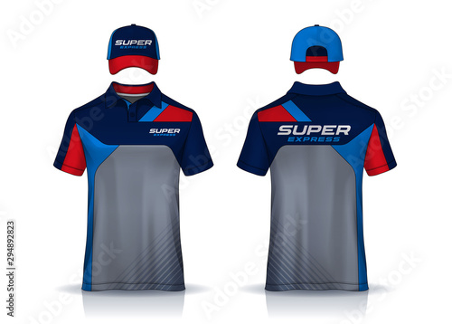 Corporate Work Shirts,t-shirt and cap templates design. uniform for company.