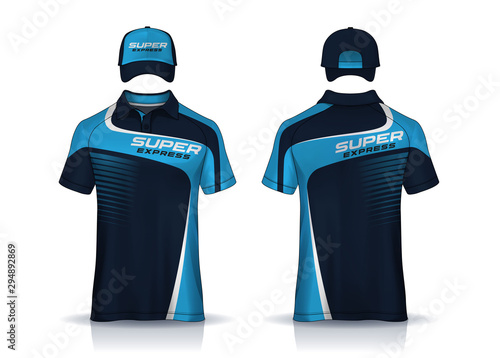 Corporate Work Shirts,t-shirt and cap templates design. uniform for company.