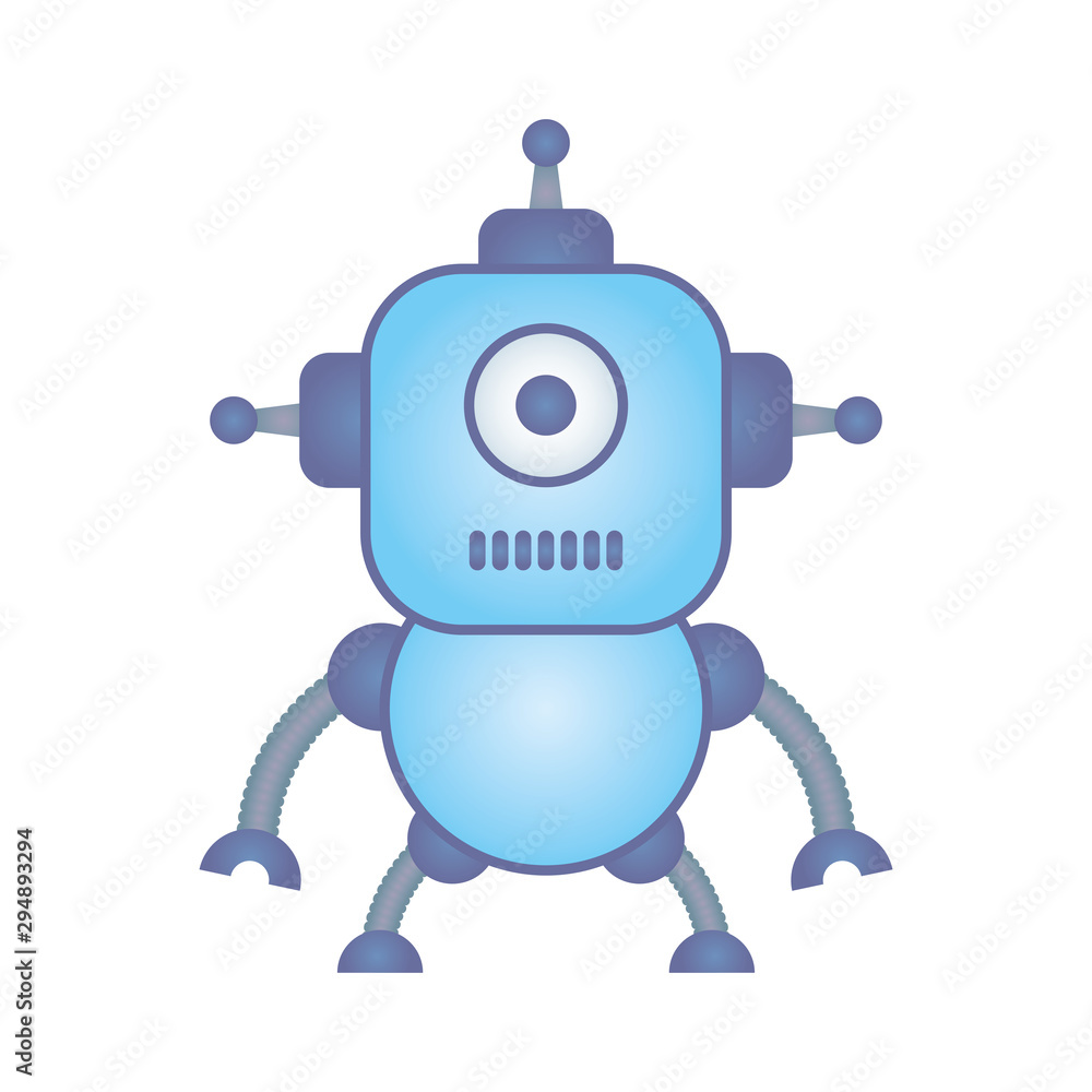 humanoid robot cyborg isolated icon humanoid robot cyborg isolated icon