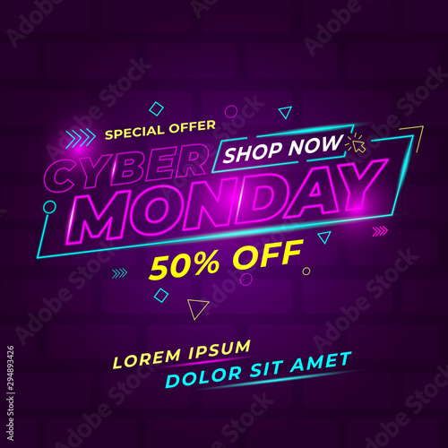 special offer cyber monday, vector file