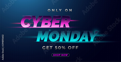 only on cyber Monday typographic text effect, not editable text