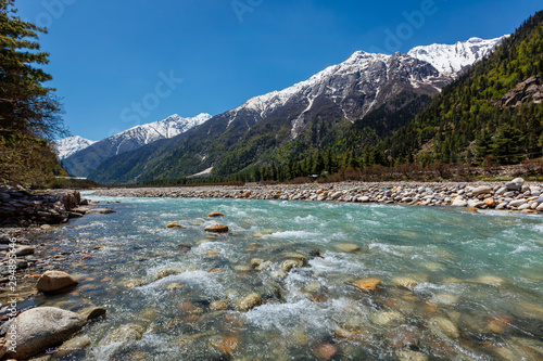 Baspa river in Himalayas