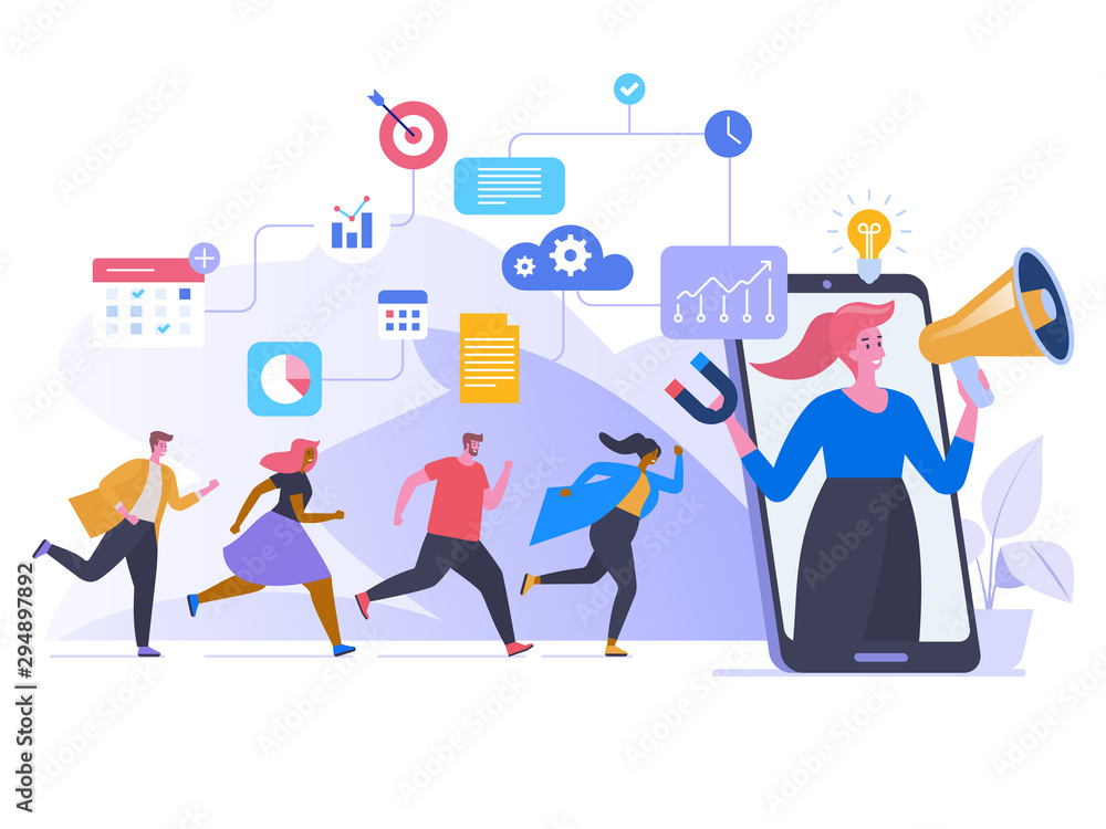 Referral program flat vector illustration Referral program flat vector illustration